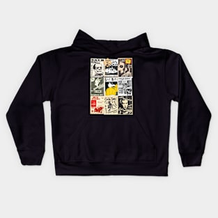 PUNK PUNX FLYERS COLLAGE Kids Hoodie